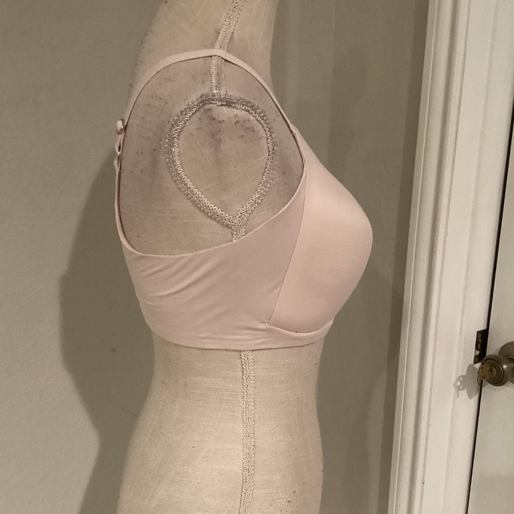Aerie Pink Lace Trim Bra Wireless - Picture 6 of 8